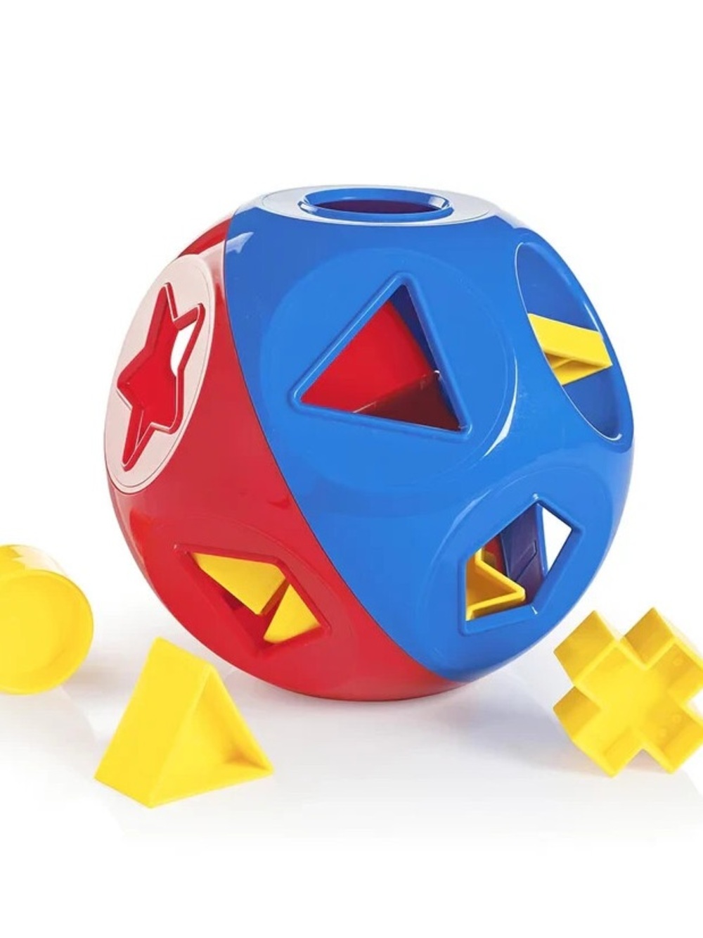 Tupperware Red, Blue & Yellow Shape Sorter Ball